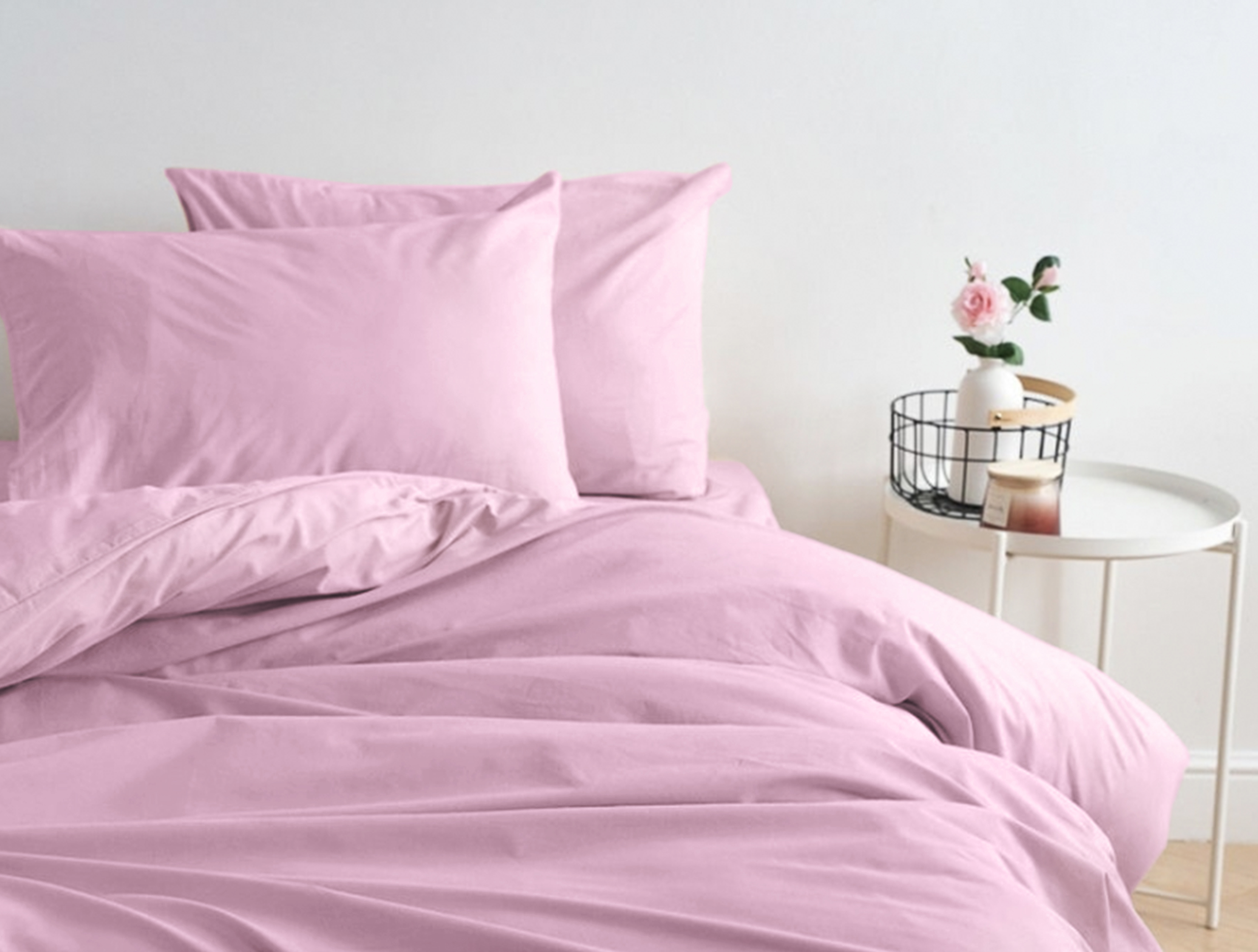 Комплект постельного белья Сатин Розовый - Территория сна